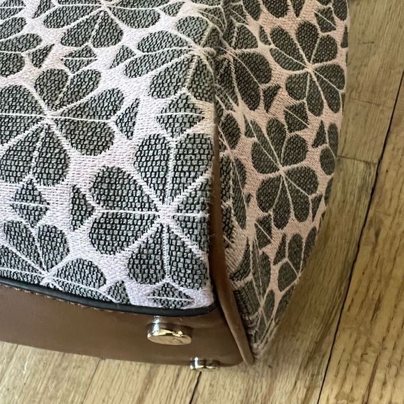 Kate Spade Medium Everything Tote Bag pink green w pouch - Picture 7 of 16